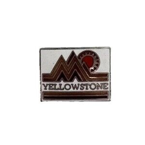 Yellowstone National Park Metal Pin Travel Wyoming Mountain Souvenir Collectible